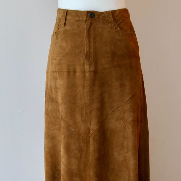 Winter Suede Maxi Skirt - Picture 6 of 11